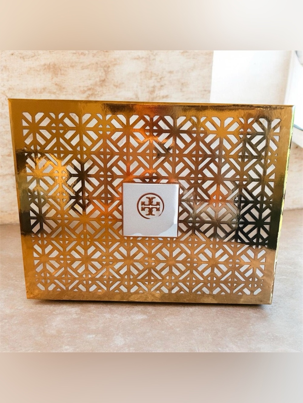 Tory Burch Metallic Gold Gift Box